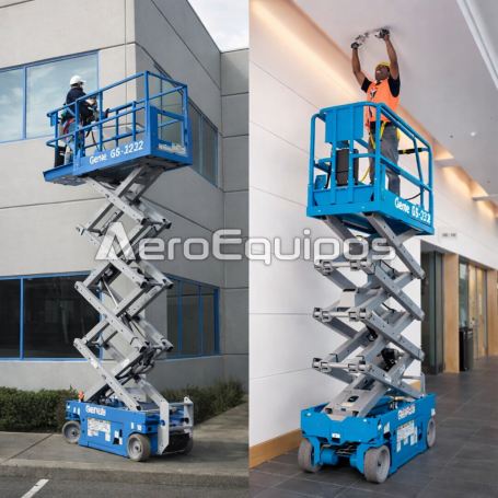 Plataforma tipo tijera eléctrica hasta 6 metros - AeroEquipos