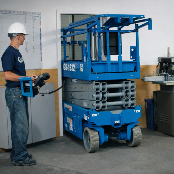 Plataforma tipo tijera eléctrica hasta 10 metros - AeroEquipos